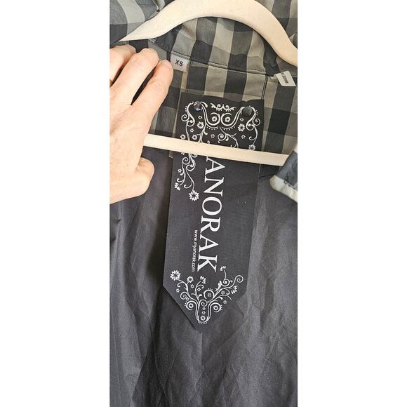 My Anorak Water Resistant Jacket, Elegant Black & Silver Check, S XS - Picture 7 of 10
